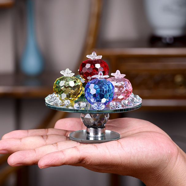 Modern Minimalist Creative Light Luxury High-end Living Room Coffee Dining Table Glass Crystal Snack Candy Fruit Display_voghion.com