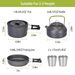 12Pcs Camping Cookware Set Camping Stove Aluminum Pot Pans Kit For Hiking Picnic Outdoor With Cup Fork Spoon Knife_voghion.com
