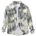 Trendy Printed Long Sleeved Shirt For Men, Fashionable And Versatile, Artistic And Casual Loose Top_voghion.com