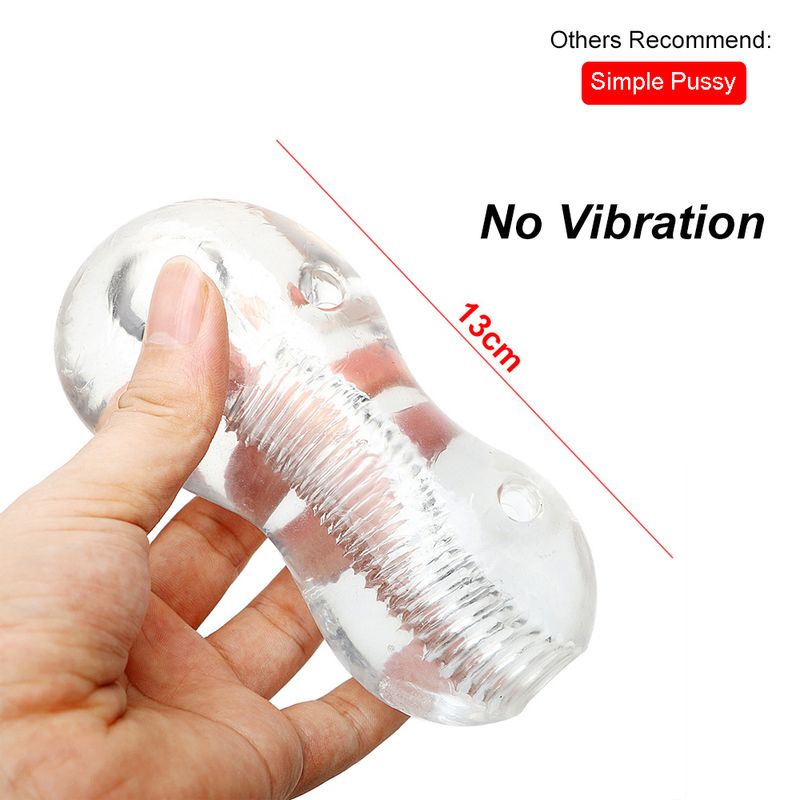 Spikes Pump Exerciser Male Masturbator Vibrator Real Pussy  For Men Glans Sucking  Trainer Sex Toys_voghion.com