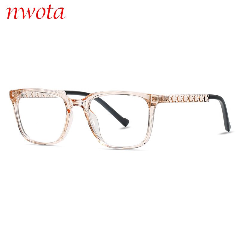 New Flat Glasses Plain Ultra Light TR Glasses Frame Diamond Pattern Elastic Paint Foot Tail Men's Glasses Frame_voghion.com