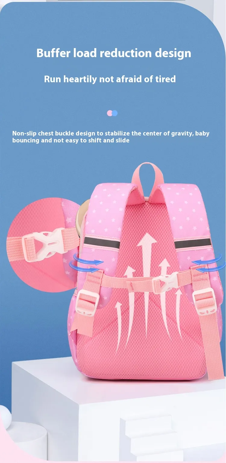 Primary school girls, new cartoon cute kindergarten children aged 5-9, spine protection backpack for men_voghion.com