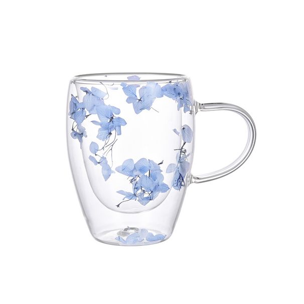 Double-Layer Coffee Household Glass High Temperature Resistant Anti-Scald Water Dried Flower Mug Exquisite Latte Cup_voghion.com