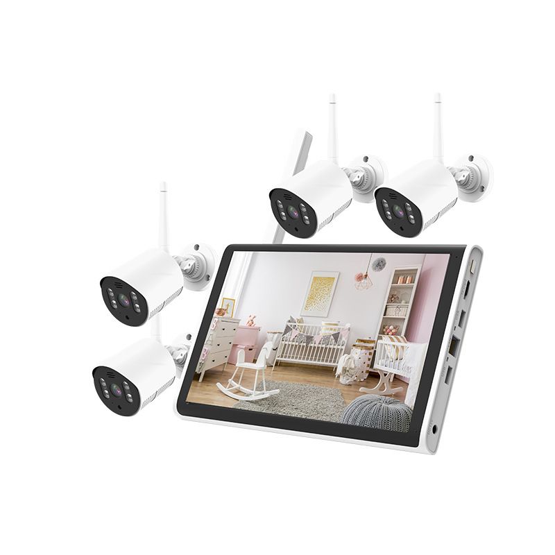 10 Inch Screen NVR Monitoring Set 4/8 Way Waterproof Camera Supports APP_voghion.com