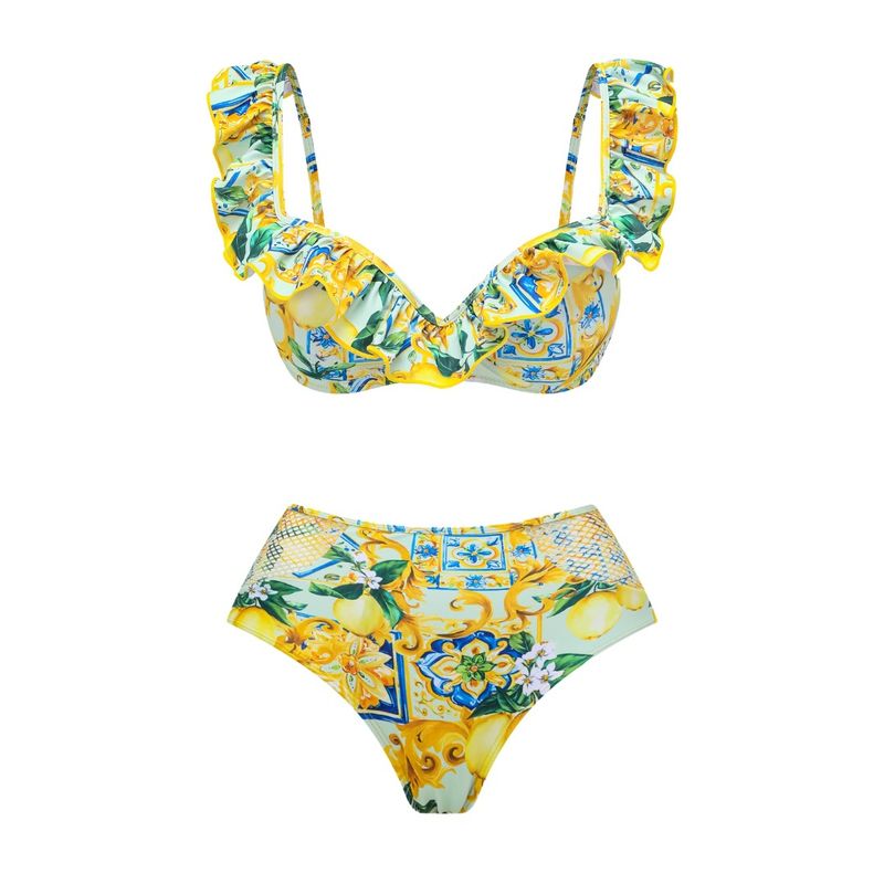 Set de costume de baie elegant pentru vacanță la plajă pentru femei_voghion.com
