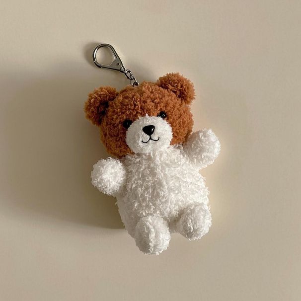 Süßes Mädchen High-End Plüsch Puppe Schlüsselanhänger Bär Anhänger für Taschen und Rucksäcke_voghion.com