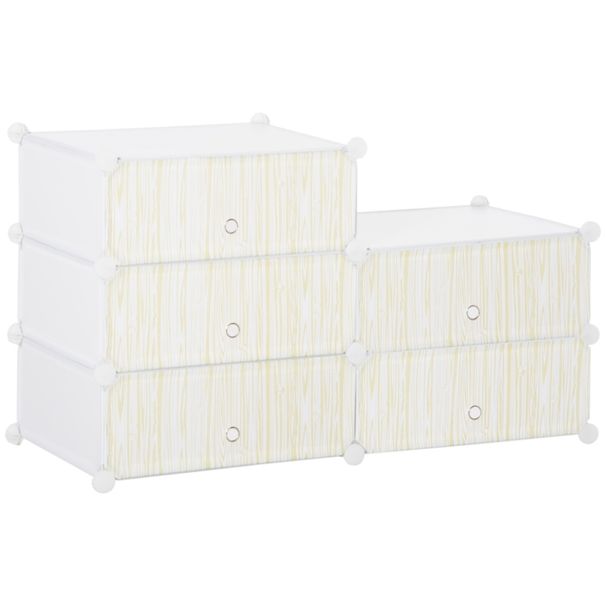 Schuhregal Kunststoffregal Für 6 Paar Schuhe Schuhkarton Für Flur DIY Steckregal Aufbewahrung Von Schuhen Weiß 49 X 36,5 X 108 Cm_voghion.com