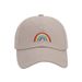 Men's Baseball Caps With Rainbow Embroidery Soft Top Cap For Autumn Outdoor Travel Sun Protection And Face Showing Small Sun Hat_voghion.com
