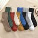 Chaussettes longues tube souples noires et blanches pour hommes et femmes, mi-mollet, emballage_voghion.com