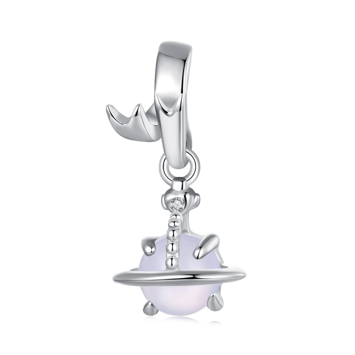 Perline distanziatrici a forma di pianeta Ciondolo in argento sterling_voghion.com