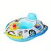 Baby Swim Ring For 1-3 Years Old - Inflatable Car Boat Pool Float With Steering Wheel & Horn Cute Cartoon Design For Toddler Water Play_voghion.com