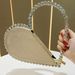Spring Summer New Heart-Shaped Clutch With Rhinestones, Fashionable And Stylish Women's Evening Bag, Handheld Bag_voghion.com