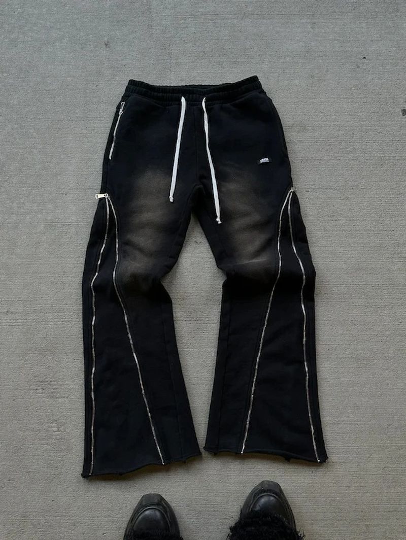 Herenkleding Retro Rits Ontwerp Sense Washed Joggingbroek Mannen En Vrouwen_voghion.com