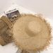 Summer INS Vacation Style Raffia Straw For Women, Wide Brim Sunshade Sun Protection Frayed Edge Elegant Beach Hat_voghion.com