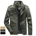 Herren Jugend Stehkragen Mittellange Casual Fashion Herbst und Winter dünne Windjacke_voghion.com