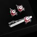 hot selling Santa Claus cufflinks tie clip set personalized holiday gift Christmas shirt accessories_voghion.com