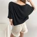 YPFF Trendy Women's Summer New Round Neck One And A Half Sleeve T-shirt Style Short Open Umbilical Small Top_voghion.com