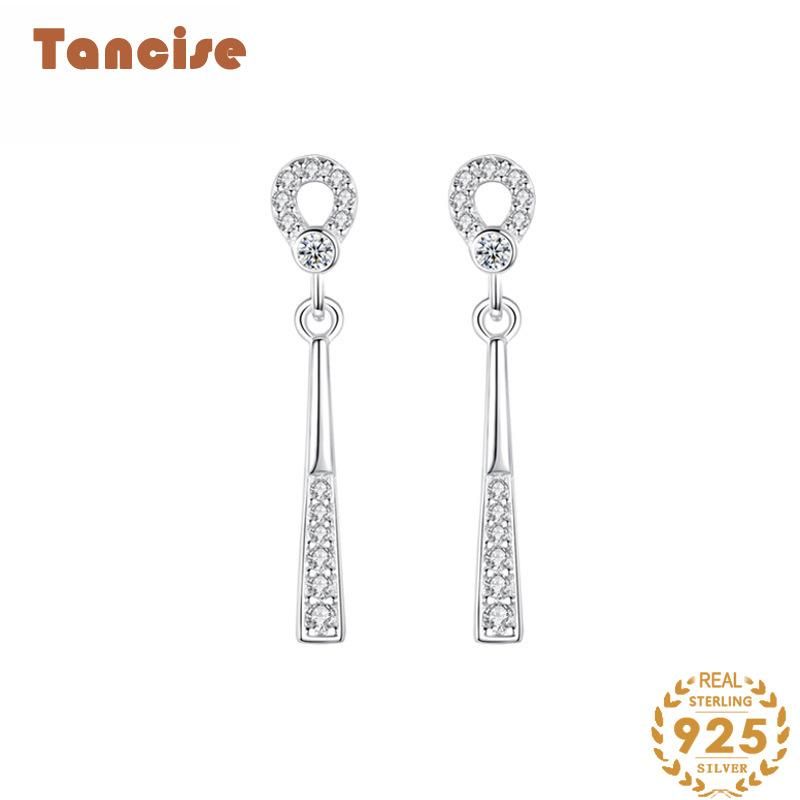 Tancise Zilveren Zirkoon Oorbellen Drop Oorbellen Voor Vrouwen Huwelijksfeest Geschenken_voghion.com