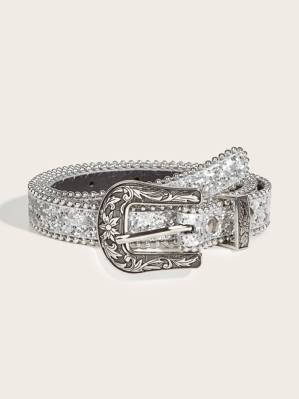 Carved Buckle Belt, Women's Instagram Style Slim Belt Decoration, Fashionable And Personalized Sequin Jeans With_voghion.com