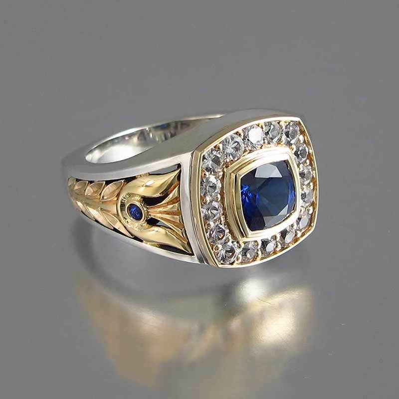 Retro Fashion Business Two-Color Ring _voghion.com