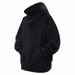 Men's Oversized Hooded Sweatshirt - High Street Fashion Pullover With Drop Shoulder, Heavyweight Fleece Lining, Streetwear Essential (Black_voghion.com