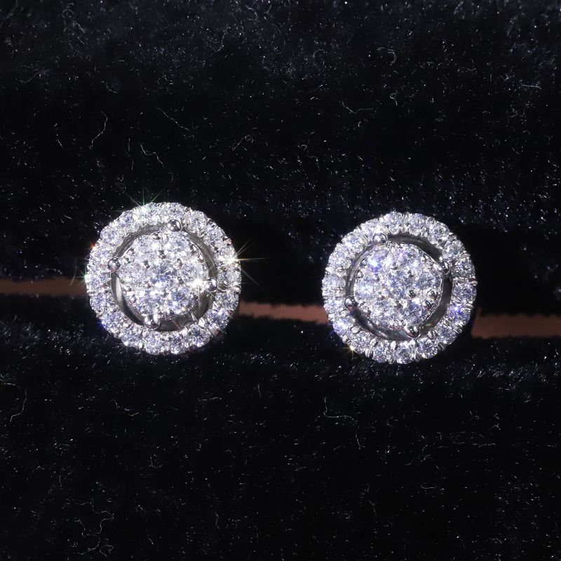 Luxury Group Inlaid Diamonds 9/10/14/18k Gold Earrings With High End Temperament And Multiple Wearing Methods Of Cultured Diamond Earrings_voghion.com