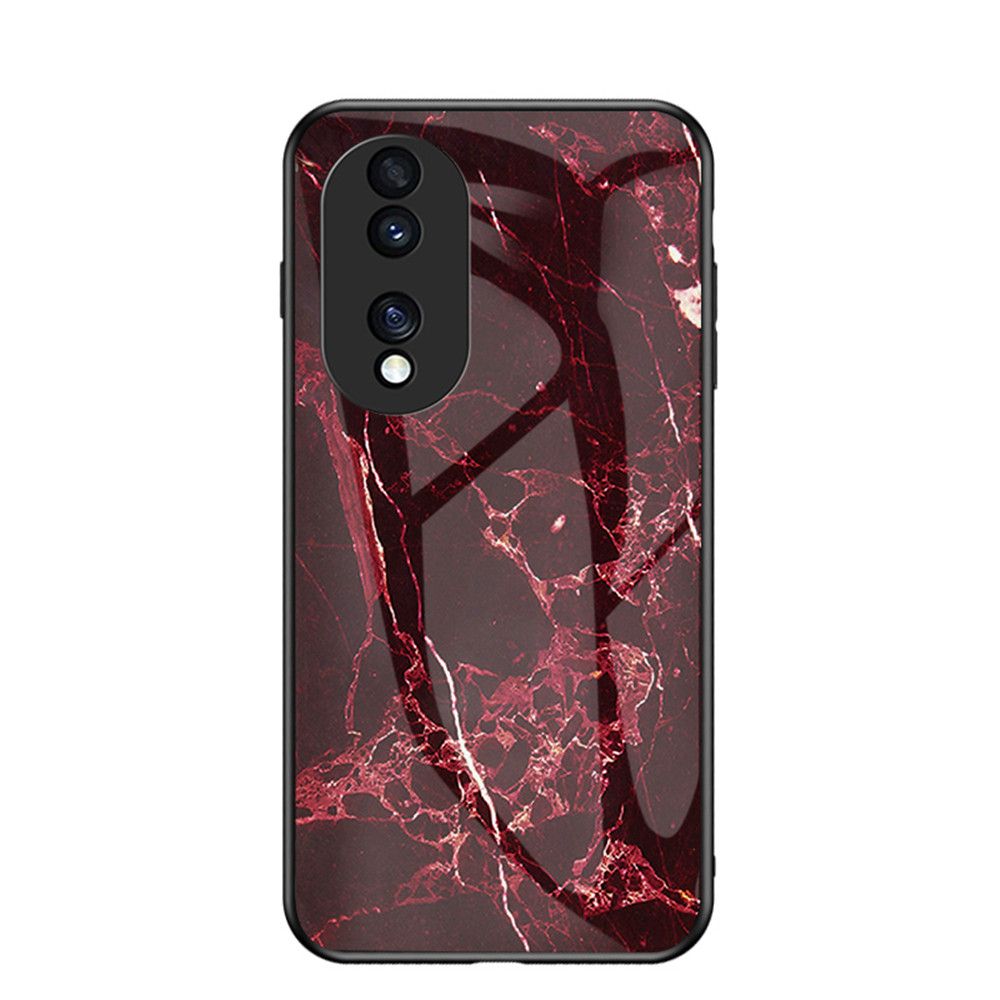 Για Honor 70 Case Watercolor Marble Pattern Shockproof Glass Coque For Honor 8X 50 60 70 20 Pro 10i 10 Lite Cover Fundas Bumper_voghion.com