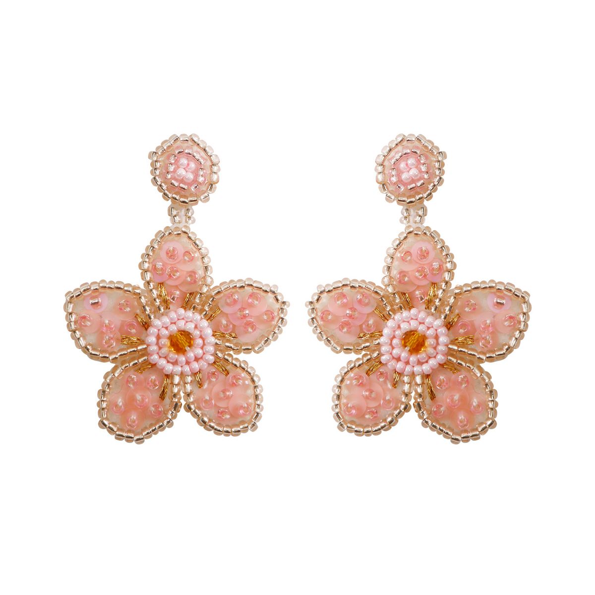 Orecchini di perline di riso intrecciate retrò esagerate con personalità, fatti a mano, fai da te, orecchini di perline bohémien con fiori e temperamento_voghion.com