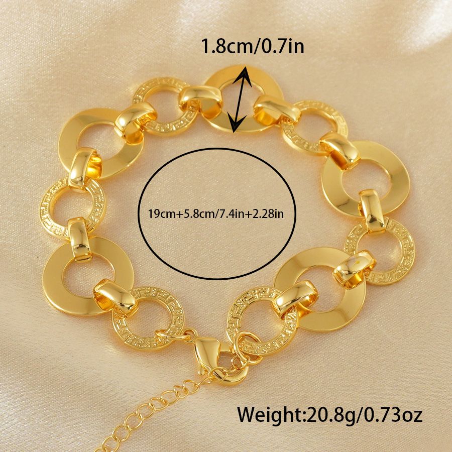 Bracciale a catena cubana in rame placcato oro in stile punk, accessori per gioielli hip hop, design da indossare ogni giorno_voghion.com