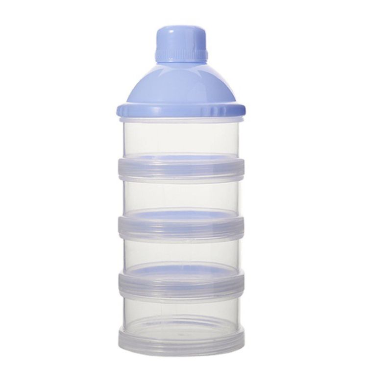 Contenitore portatile per latte in polvere a 4 griglie, contenitore per snack per bambini piccoli, contenitore per alimenti, distributore di latte in polvere_voghion.com
