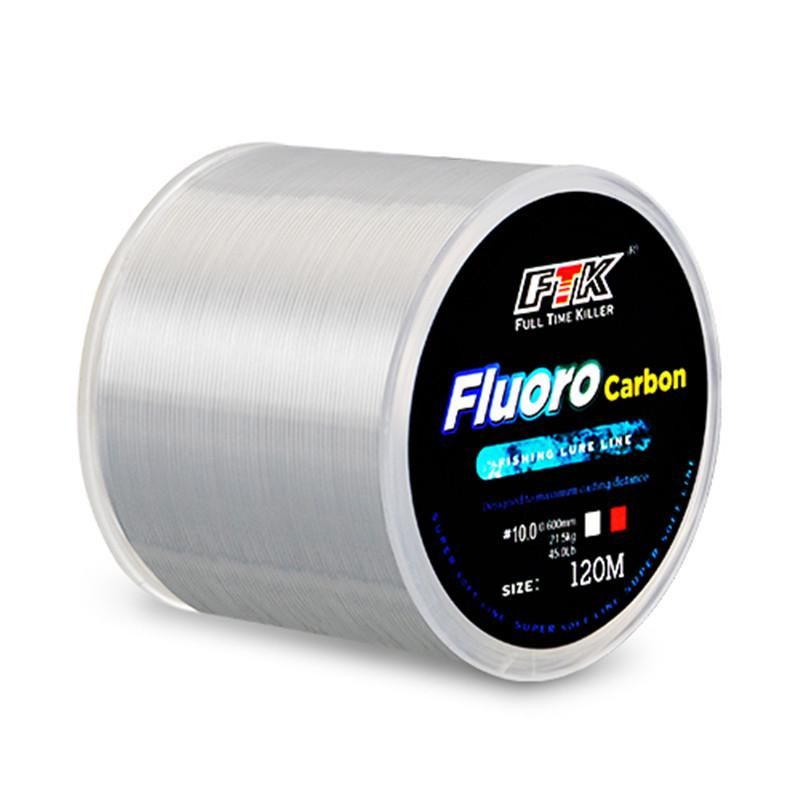 FTK 120m Fluorocarbon-Coated Nylon Monofilament Fishing Line - Strong, Abrasion-Resistant, And Virtually Invisible For Carp Fishing_voghion.com