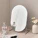 Classic Round Vanity Mirror With PU Frame - Non-LED Makeup Mirror For Home, Dorm & Bathroom (Silver/Black/Gold, HD Reflection)_voghion.com