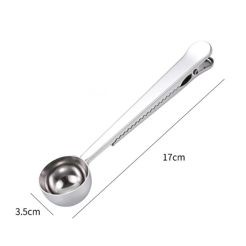 Stainless Steel Coffee Multi-Functional Food Sealing Clip Seasoning Milk Powder Measuring Spoon Baking Scale Small Tool_voghion.com