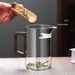 HEISOU Glass Teapot For Home Use, Crescent Filter Integrated Teapot, High-end Tea Divider, Fair Cup_voghion.com