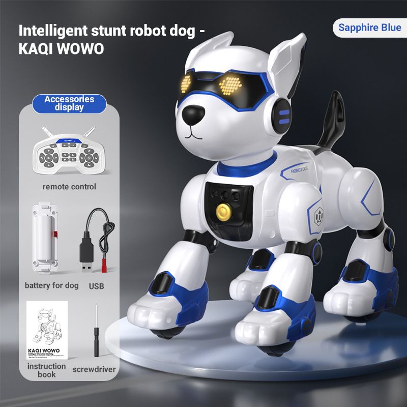 RC Roboti R27 Inteligentní hlasový robotický pes Dětský elektronický mazlíček pro rané vzdělávání Interaktivní hračka robot_voghion.com
