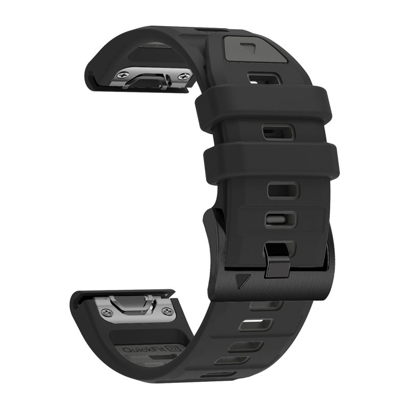 Uhrenarmbänder Zweifarbiges Silikonarmband mit Schnellverschluss 7x 22/26mm_voghion.com