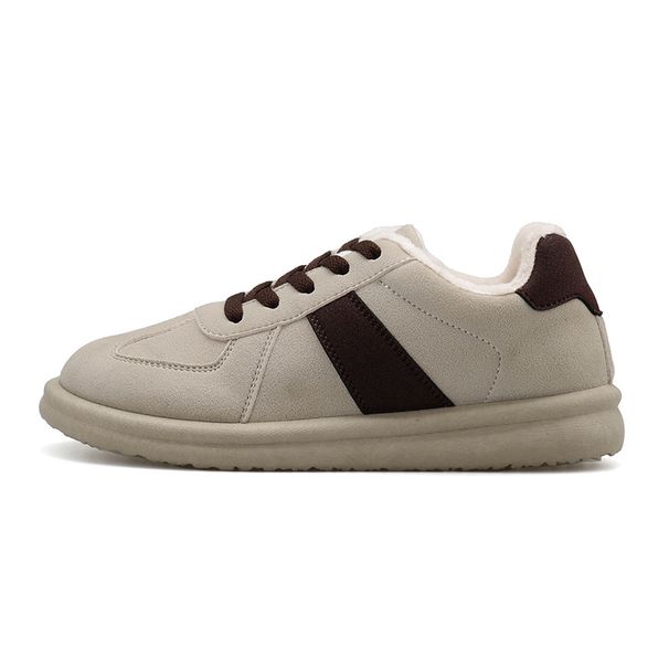 Damen Winter-Sneaker - Fleecegefütterte Freizeitschuhe mit weicher PVC-Sohle, warme, bequeme Wanderschuhe für kaltes Wetter, modische Low-Top-Schuhe_voghion.com