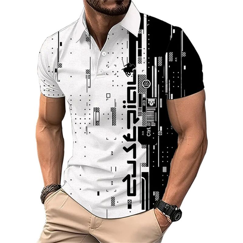 Funny 3D Print Polo T Shirt For Men Summer Outdoor Golf Sports Clothing Fashion Lapel Short Sleeve Tops Casual Trend_voghion.com