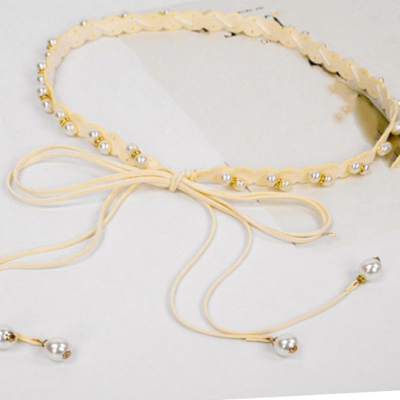 2025 New Bohemian Pearl Chain Women, Thin Belt For Dresses, Simple Versatile Waist Rope_voghion.com
