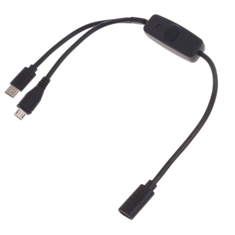 Câble répartiteur 2 en 1 USB Type C vers Micro USB Type C pour chargement de téléphone portable_voghion.com