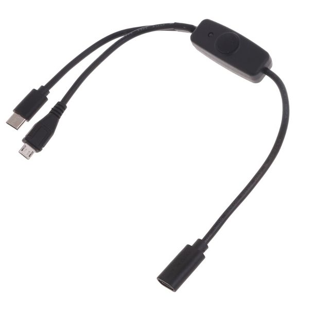 Câble répartiteur 2 en 1 USB Type C vers Micro USB Type C pour chargement de téléphone portable_voghion.com
