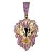 Personality Lion Head Hip-hop Men's Pendant Real Gold Electroplated Micro-inlaid Zircon Trendy Necklace_voghion.com