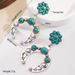 Bohemian Ethnic Style With Turquoise Milk Patterned Leather Diamond Studded Hollow And Earrings_voghion.com
