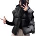 Women's Puffer Vest With Hood – Lightweight Down Filler, Oversized Fit, Short-Length For Petite & Casual Style_voghion.com