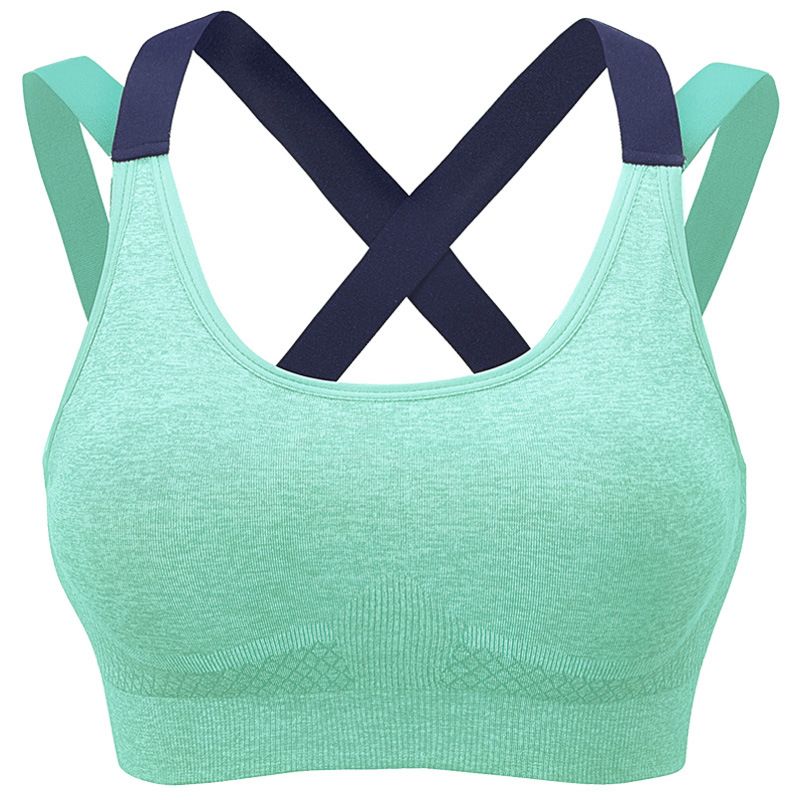 （3-pieces）Shockproof gathering plus size running beautiful back integrated shaping high-strength sports bra, front zipper_voghion.com