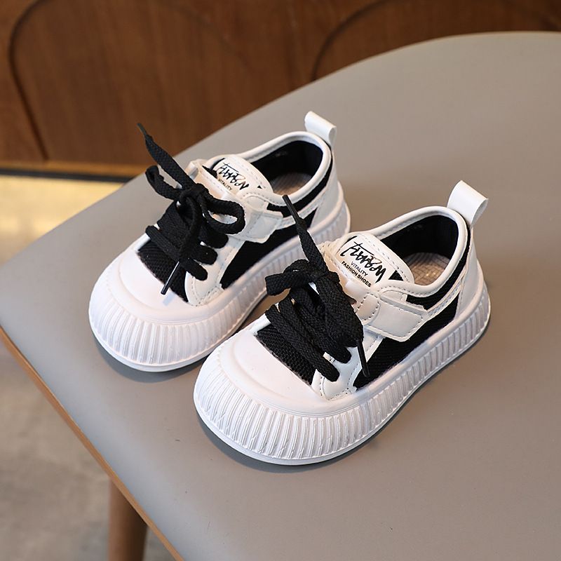 2025 Spring New Korean Edition Children's White Fashionable Breathable Sports Shoes, Soft Soled Baby Shoes For Small And_voghion.com