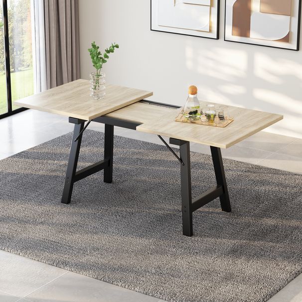 Teleskop-Esstisch 140/180x80cm Colore naturale per 4-6 persone_voghion.com