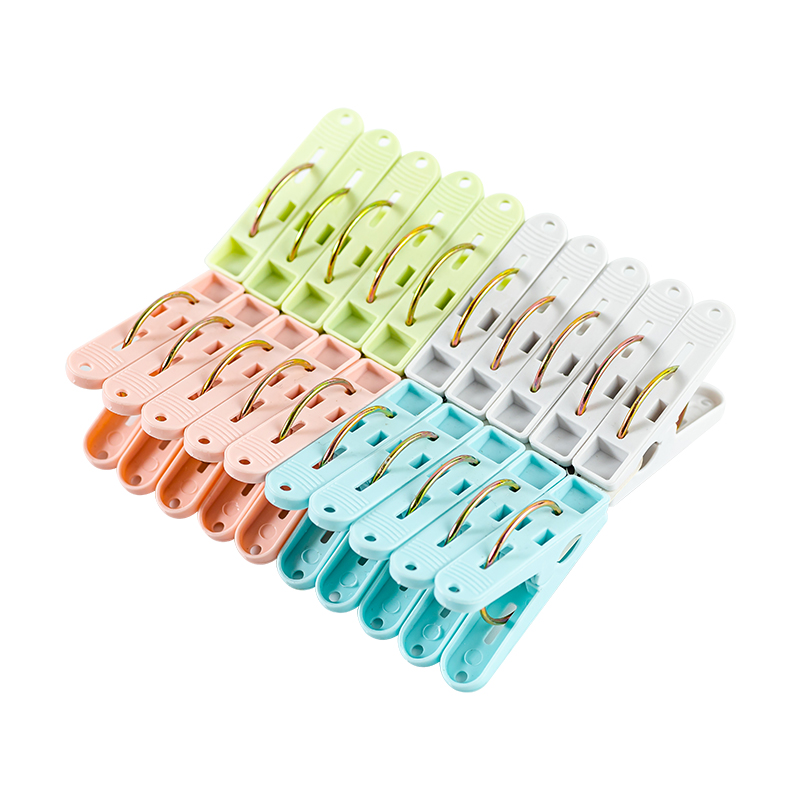 40-Pack Plastic Heavy Duty Outdoor Hanging Clothes, Colorful Clothespins Spring Drying Line With Mesh Clothes Pins Bag,_voghion.com