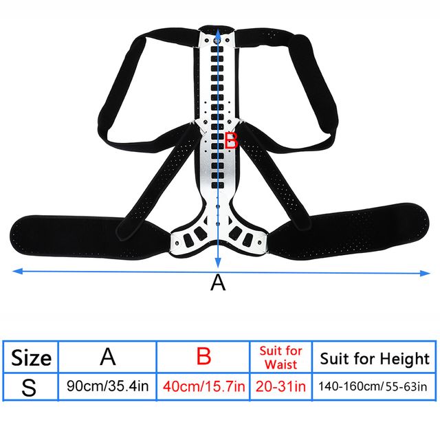 Fém állítható válltartás-korrekciós hátmerevítő férfiaknak és nőknek kulcscsont-támasz és görnyedt háttréner fájdalomcsillapításhoz_voghion.com