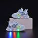 Sneakers fosforescenti per bambini - Scarpe luminose con suola morbida per ragazzi e ragazze, scarpe per bambini in mesh traspirante con velcro_voghion.com